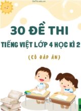 Bộ 30 Đề thi Tiếng Việt Lớp 4 Học kì 2 (Có đáp án)